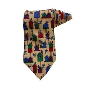 Save The Children Allison Age 10 1/2 Bird Village Bird House Novelty Necktie